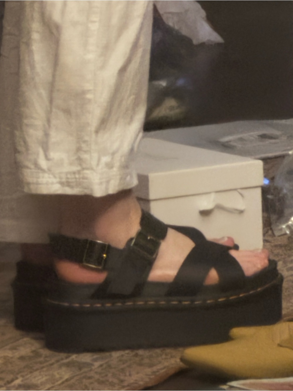 Dr. Martens Voss II Black Platform Buckle Sandals - Picture 5 of 5